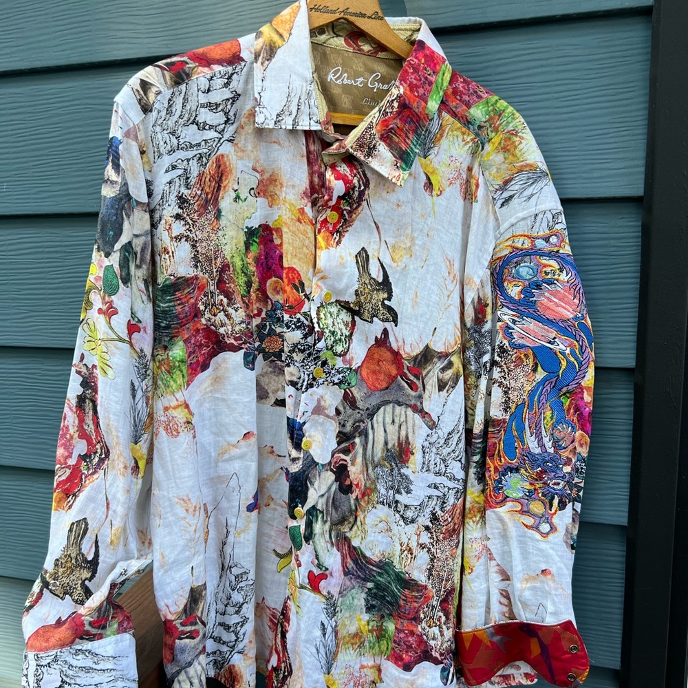 Robert Graham Vibrant Artistic Button Down Shirt